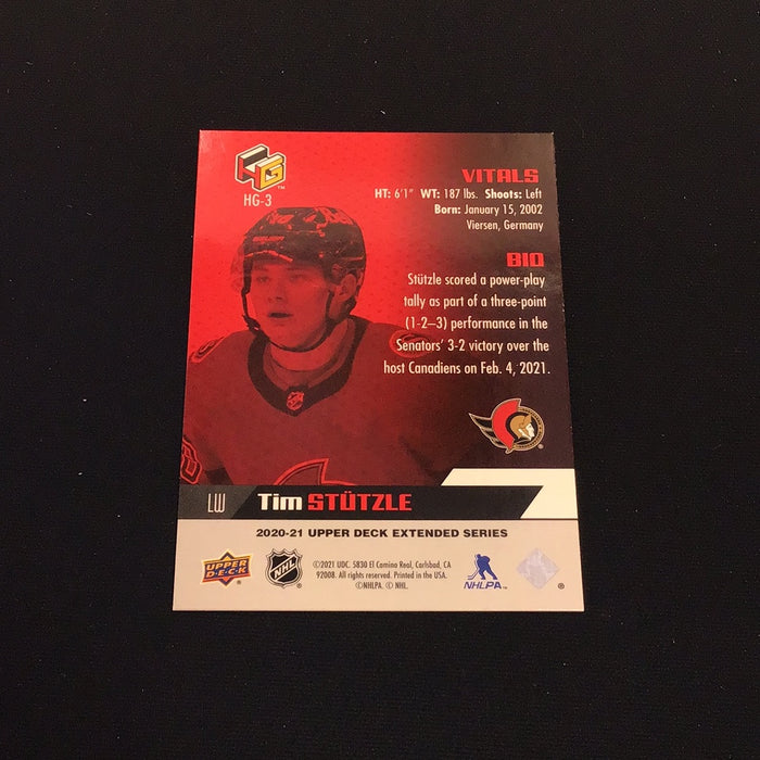 2020-21 Upper Deck HoloGrFx Rookies #HG3 Tim Stutzle