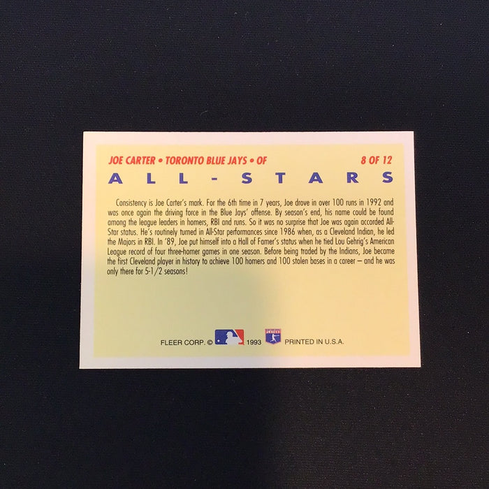 1993 Fleer All-Stars #AL8 Joe Carter AL
