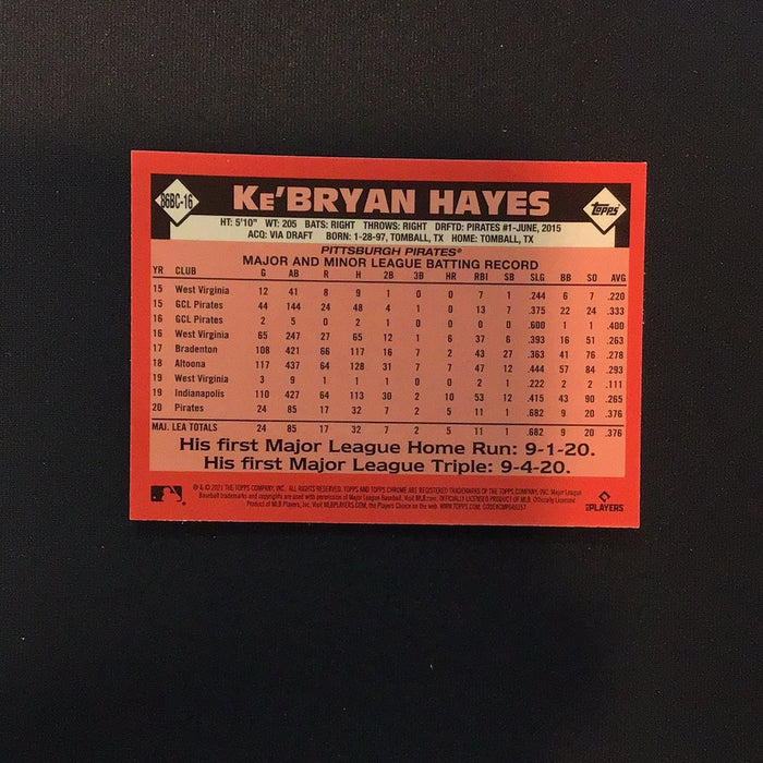 2021 Topps Chrome '86 Topps #86BC16 Ke'Bryan Hayes