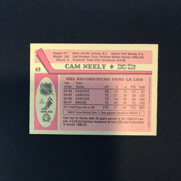 1987-88 O-Pee-Chee #69 Cam Neely