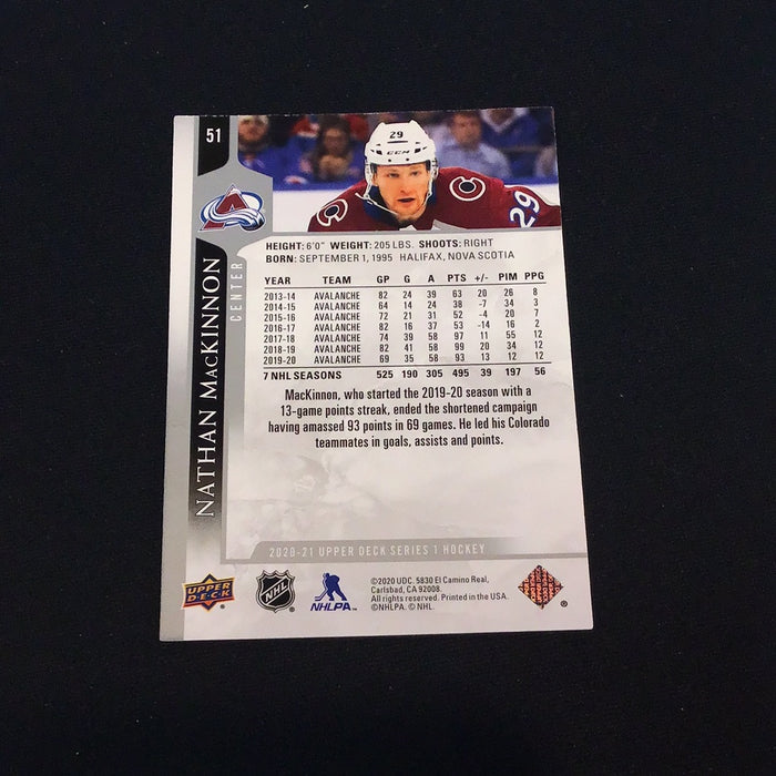 2020-21 Upper Deck #51 Nathan MacKinnon