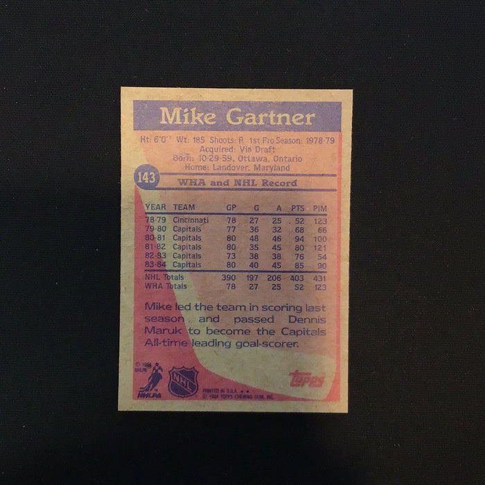1984-85 Topps #143 Mike Gartner SP
