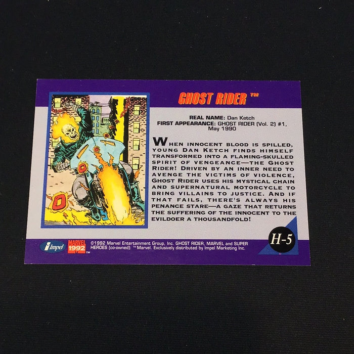 1992 Impel Marvel Universe III Holograms #H5A Ghost Rider (pink)