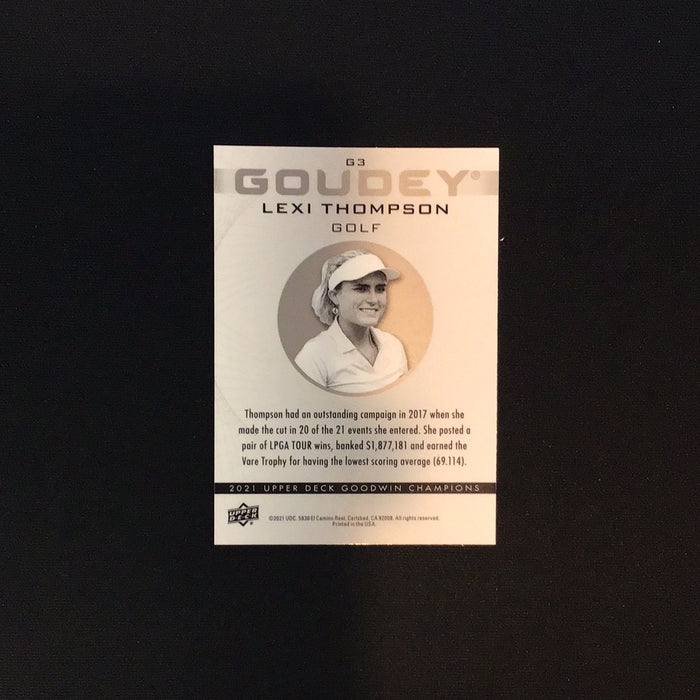 2021 Upper Deck Goodwin Champions Goudey Platinum #G3 Lexi Thompson