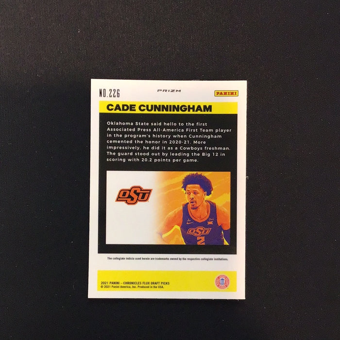 2021-22 Panini Chronicles Draft Picks Black #226 Cade Cunningham/Flux