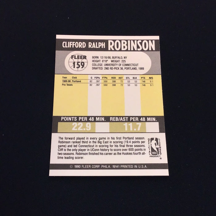 1990-91 Fleer #159 Clifford Robinson RC