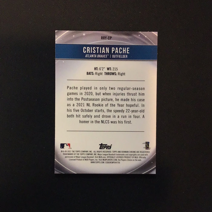 2021 Bowman Chrome Mega Box Rookie of the Year Favorites Refractors #RRYCP Cristian Pache