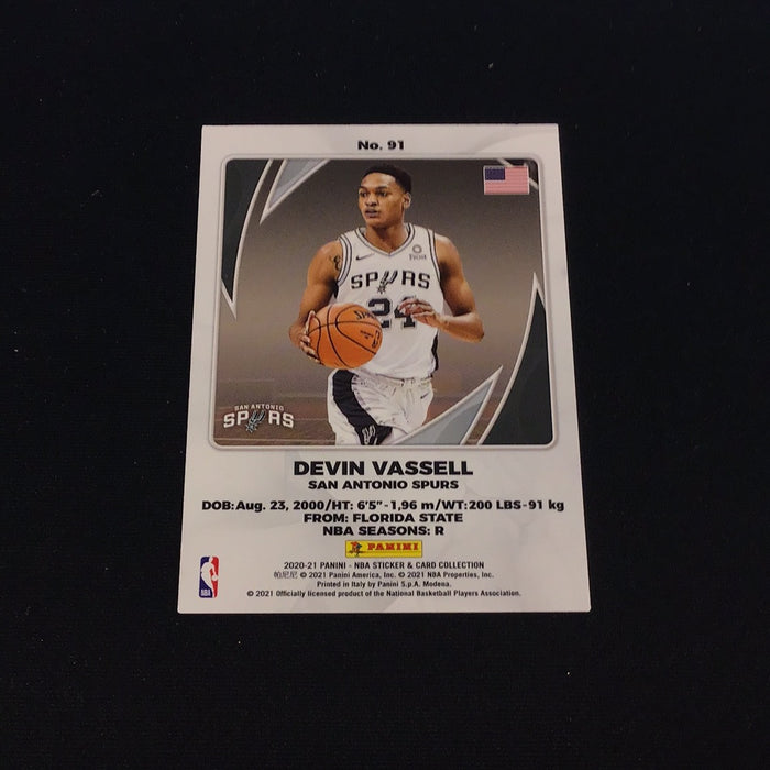 2020-21 Panini Stickers Cards #91 Devin Vassell