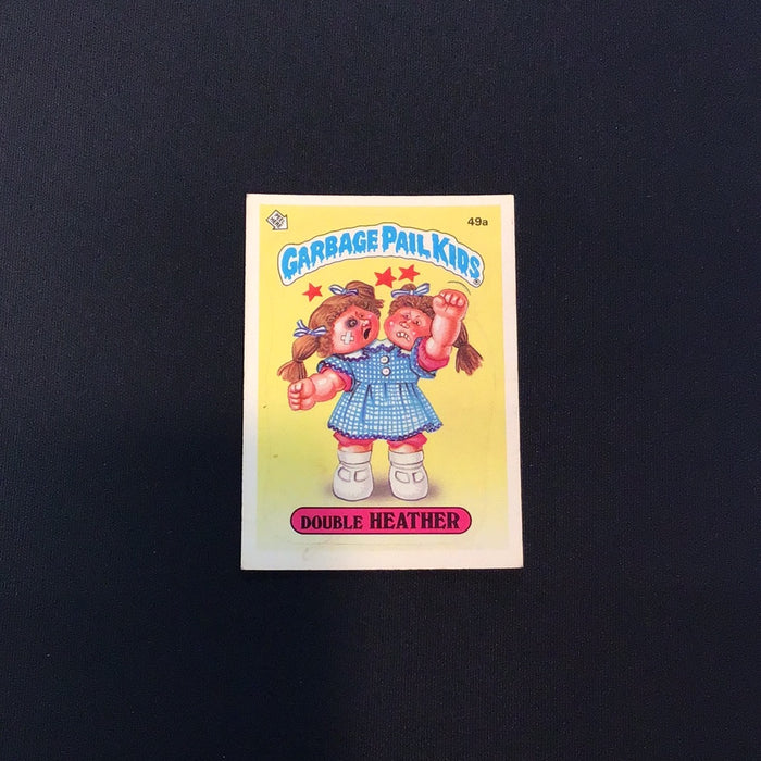 1985 Topps Garbage Pail Kids #49a Double Heather