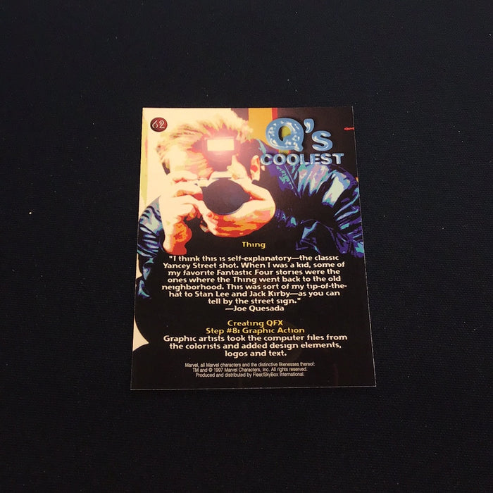 1997 Fleer SkyBox Marvel Premium QFX #62 Thing