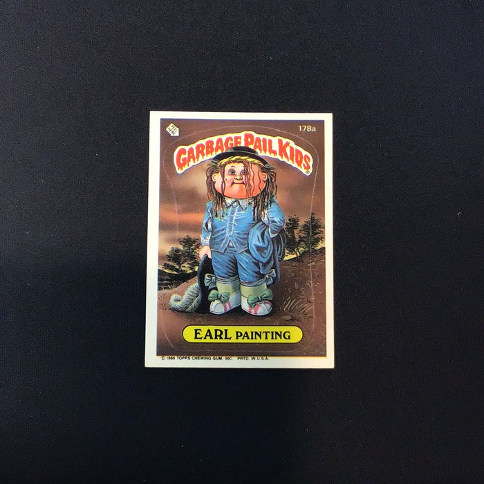 1986 Topps Garbage Pail Kids #178a Earl Painting