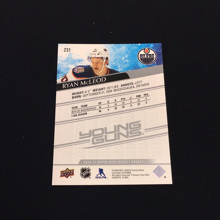 2020-21 Upper Deck #231 Ryan McLeod YG RC