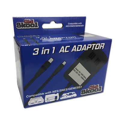 3 in 1 Power Adapter for NES, SNES, and Genesis